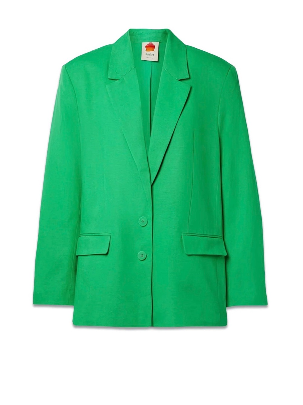 FARM Rio Vibrant Green Two-Button Blazer
